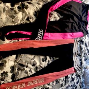 Bundle pink/victoria’s Secret leggings black with pink all size small